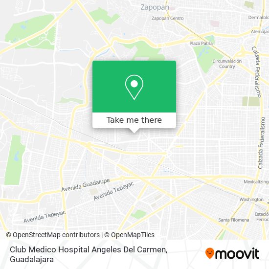 Club Medico Hospital Angeles Del Carmen map