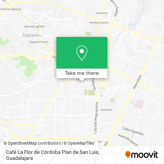 Café La Flor de Córdoba Plan de San Luis map