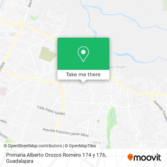Mapa de Primaria Alberto Orozco Romero  174 y 176