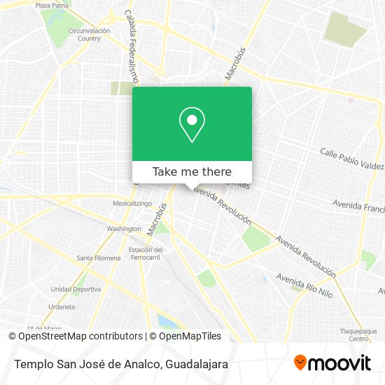 Mapa de Templo San José de Analco