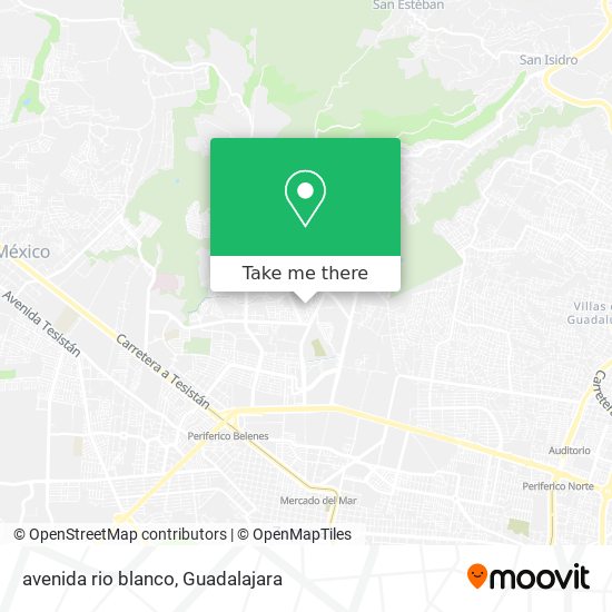 Mapa de avenida rio blanco