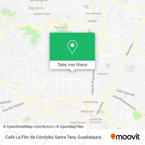 Café La Flor de Córdoba Santa Tere map