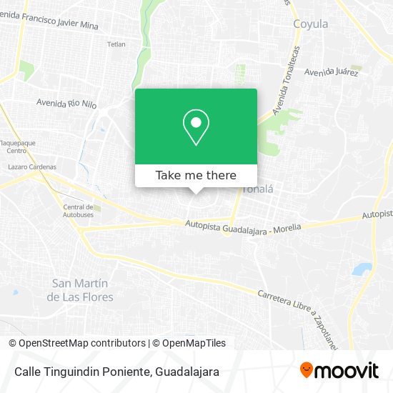 Calle Tinguindin Poniente map
