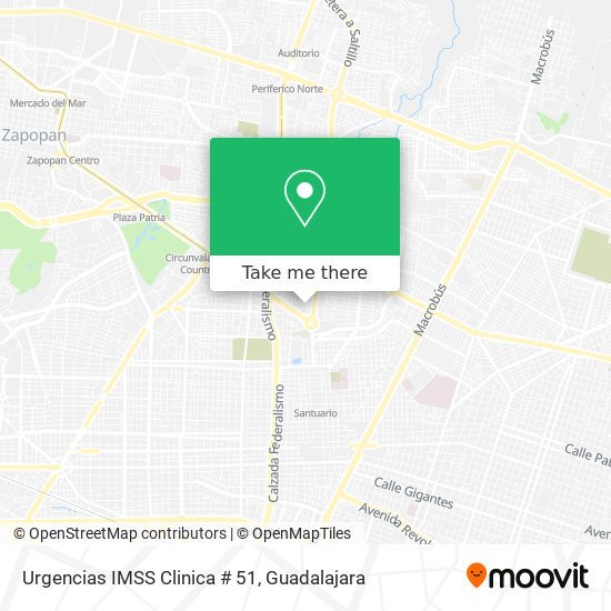 Urgencias IMSS Clinica # 51 map