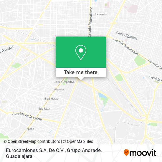 Eurocamiones S.A. De C.V , Grupo Andrade map