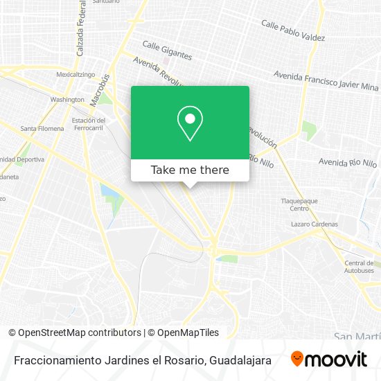Fraccionamiento Jardines el Rosario map