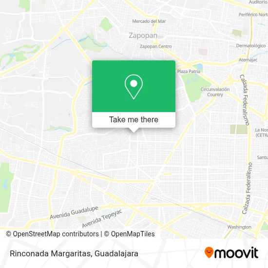 Rinconada Margaritas map