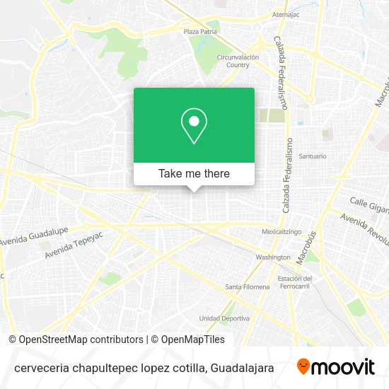 cerveceria chapultepec lopez cotilla map