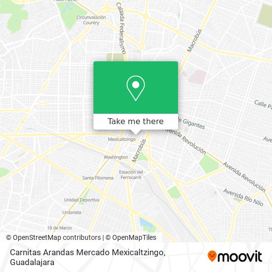 Mapa de Carnitas Arandas Mercado Mexicaltzingo