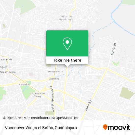 Vancouver Wings el Batán map