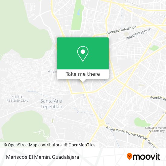 How to get to Mariscos El Memin in Guadalajara by Bus or Train?