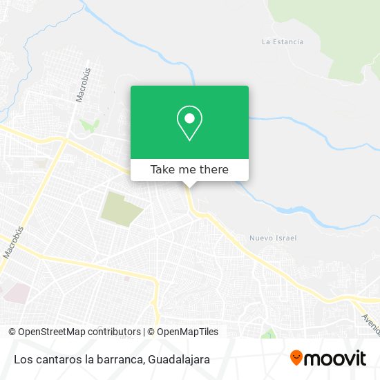 Mapa de Los cantaros la barranca