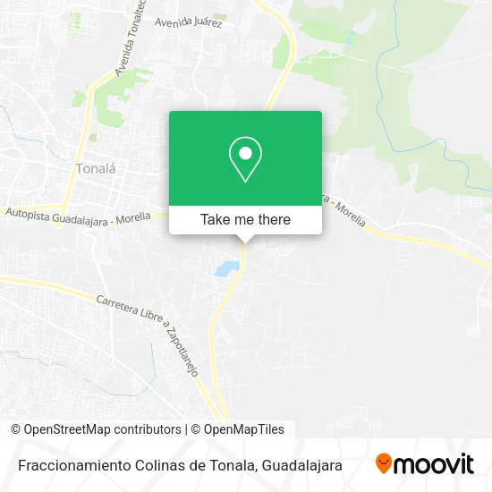 Mapa de Fraccionamiento Colinas de Tonala