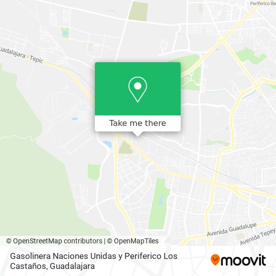 Mapa de Gasolinera Naciones Unidas y Periferico Los Castaños