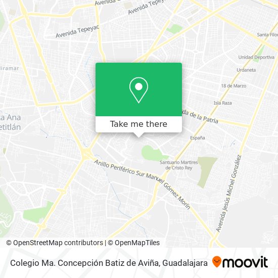 Colegio Ma. Concepción Batiz de Aviña map