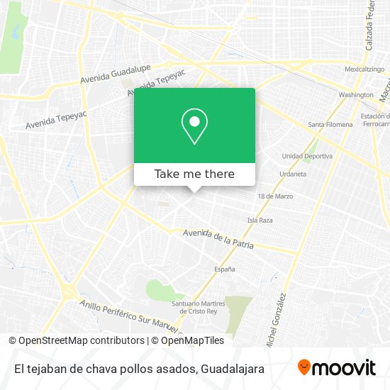 El tejaban de chava pollos asados map