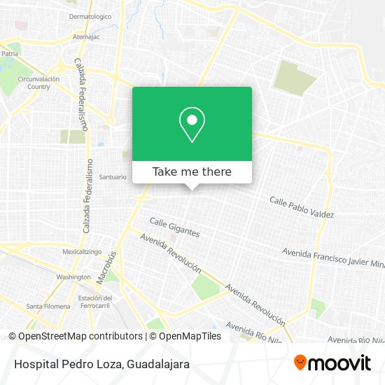 Mapa de Hospital Pedro Loza