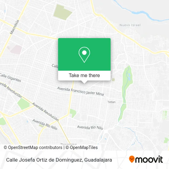 Calle Josefa Ortiz de Domínguez map