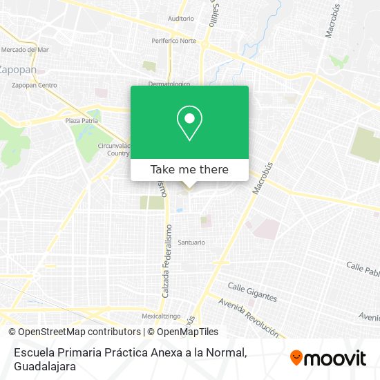 Mapa de Escuela Primaria Práctica  Anexa a la Normal