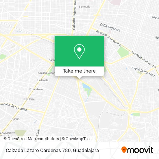 Calzada Lázaro Cárdenas 780 map