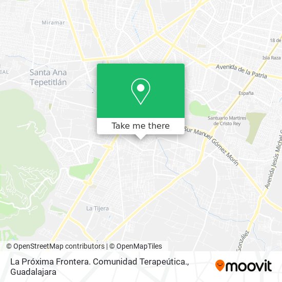 La Próxima Frontera. Comunidad Terapeútica. map