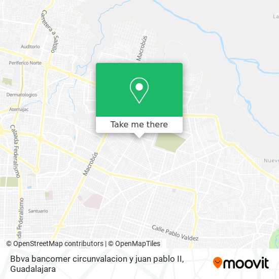 Mapa de Bbva bancomer circunvalacion y juan pablo II