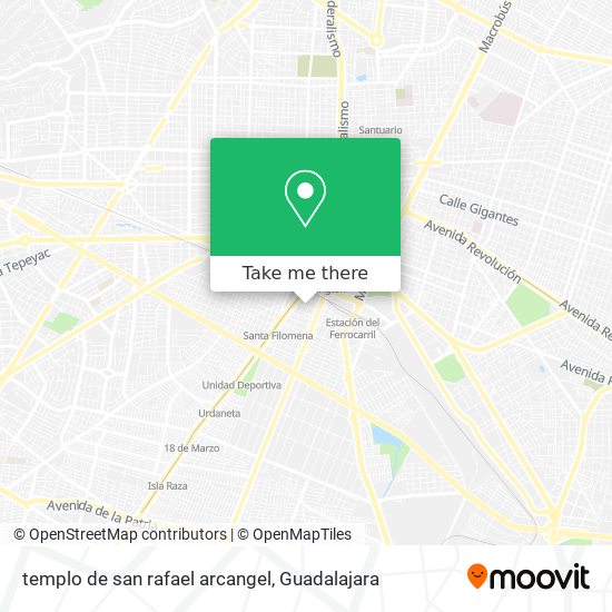 Mapa de templo de san rafael arcangel