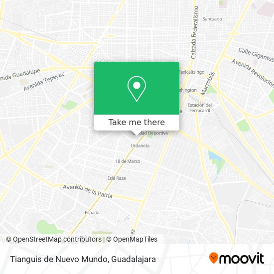 Tianguis de Nuevo Mundo map