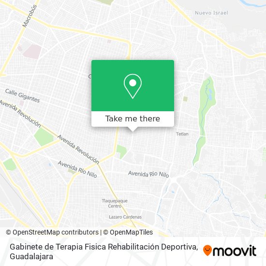 Mapa de Gabinete de Terapia Fisica Rehabilitación Deportiva