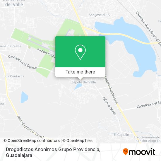 Mapa de Drogadictos Anonimos Grupo Providencia