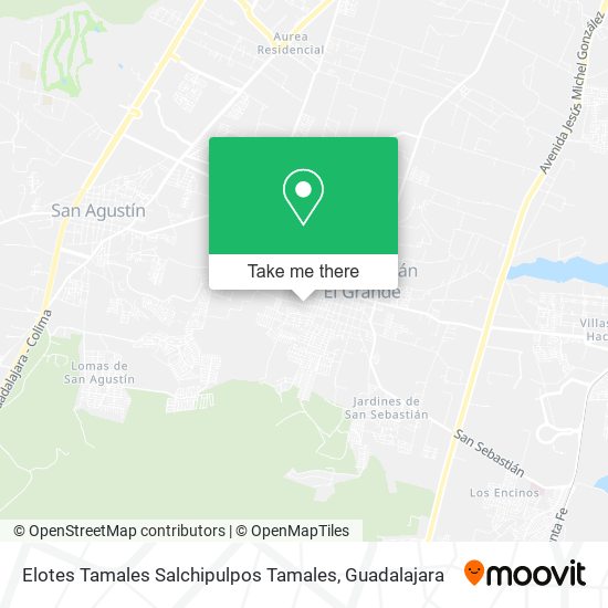 Mapa de Elotes Tamales Salchipulpos Tamales