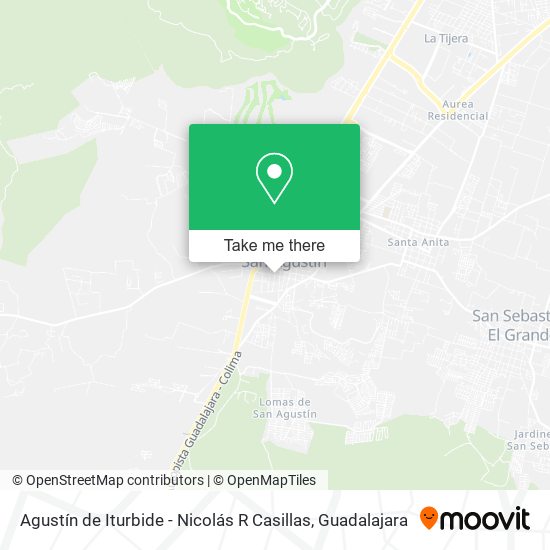 Agustín de Iturbide - Nicolás R Casillas map