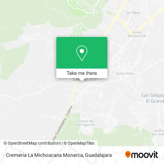 Cremeria La Michoacana Monarca map