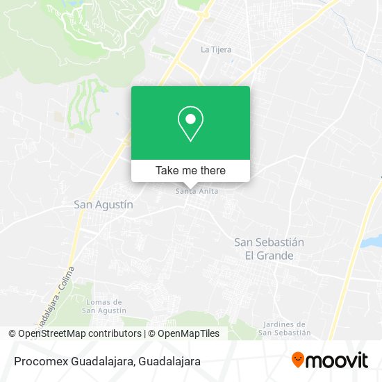 Mapa de Procomex Guadalajara