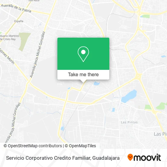 Servicio Corporativo Credito Familiar map