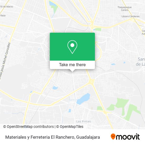 Mapa de Materiales y Ferreteria El Ranchero