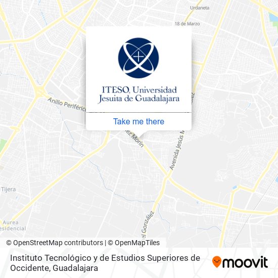 Instituto Tecnológico y de Estudios Superiores de Occidente map