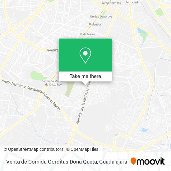 Mapa de Venta de Comida Gorditas Doña Queta