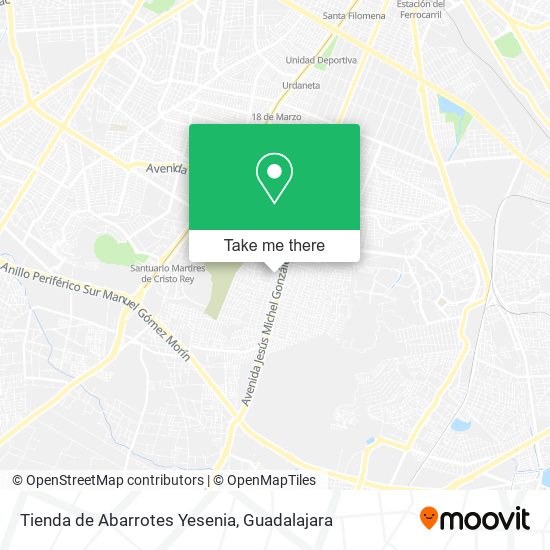 Mapa de Tienda de Abarrotes Yesenia