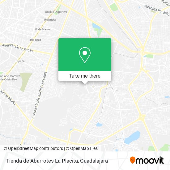 Mapa de Tienda de Abarrotes La Placita