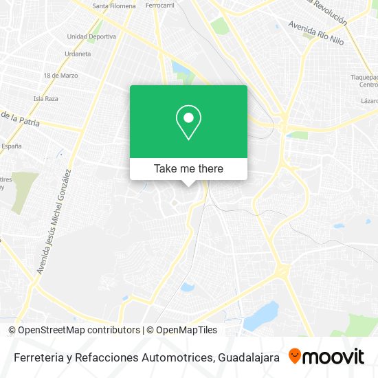 Mapa de Ferreteria y Refacciones Automotrices