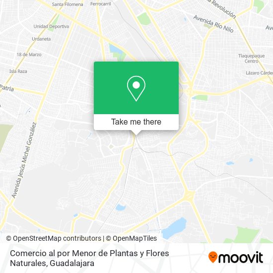 Comercio al por Menor de Plantas y Flores Naturales map