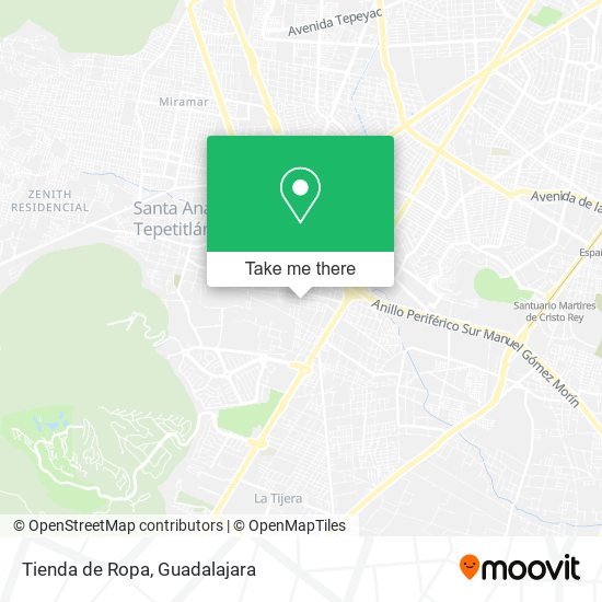 Tienda de Ropa map