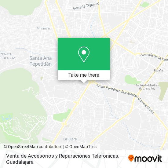 Mapa de Venta de Accesorios y Reparaciones Telefonicas