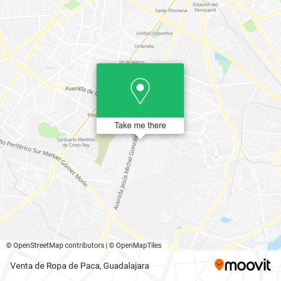 Venta de Ropa de Paca map