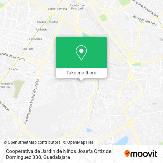 Cooperativa de Jardin de Niños Josefa Ortiz de Dominguez 338 map
