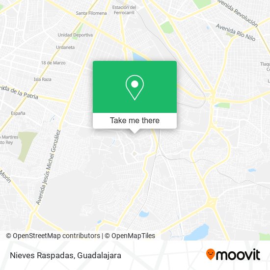 Nieves Raspadas map