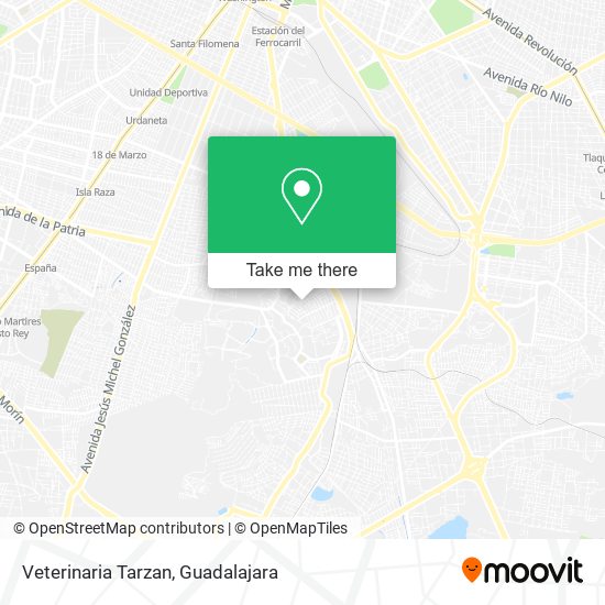 Veterinaria Tarzan map