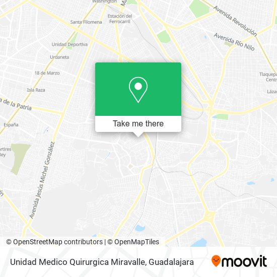 Mapa de Unidad Medico Quirurgica Miravalle