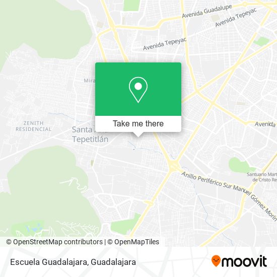 Mapa de Escuela Guadalajara